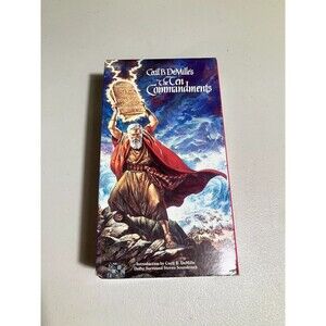 The Ten Commandments Carlton Heston VHS Movie 2 Tapes